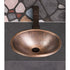 Pure Copper Hand Hammered 17 inch Oval Drop-In Bathroom Vanity Sink